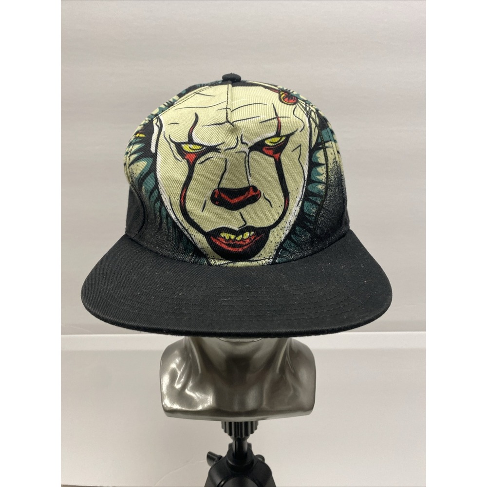 Movie IT Pennywise Cap Hat Snapback Mens Black Killer Clown Graphic Stephen King